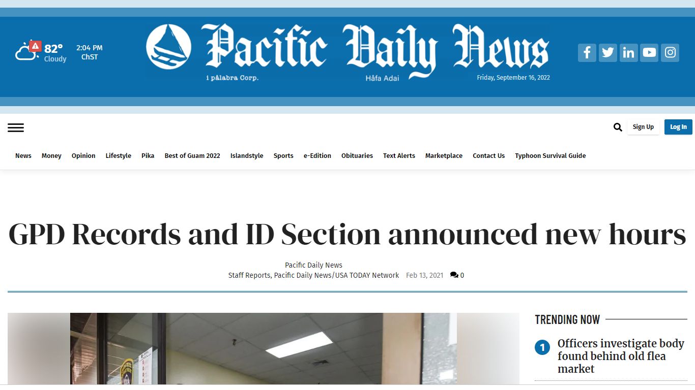 GPD Records and ID Section announced new hours